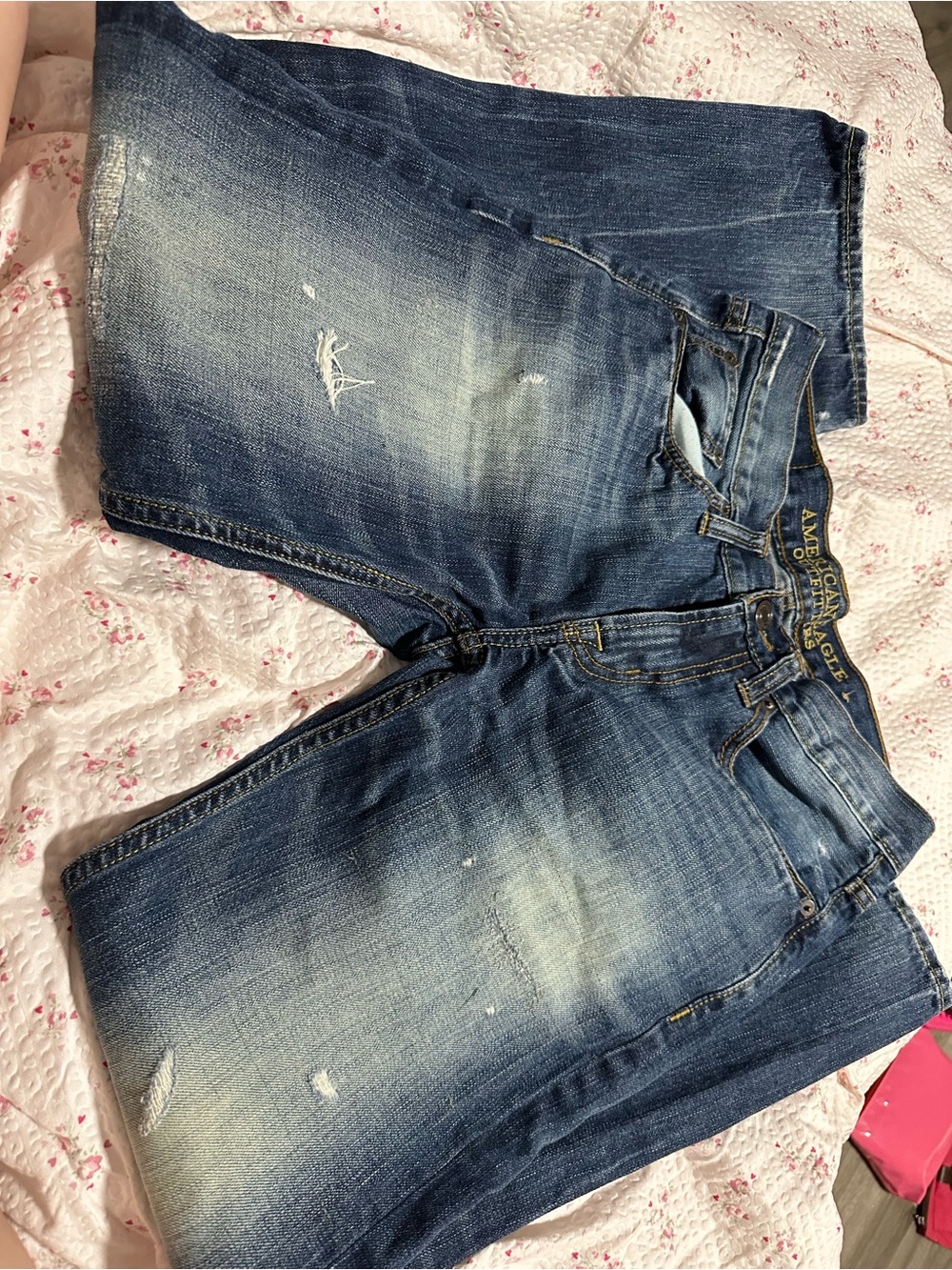 American Eagle Outfitters Women's Boyfriend Jeans - Faded Blue Wash